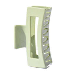 Medium Rectangle Claw Clip Green Pebble