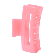 Medium Rectangle Claw Clip Pink Jelly